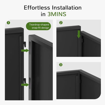 Stoog 30" Tall Planters for Outdoor Plants, All-Weather Metal Planter Boxes Set of 2, with Removable Insert Shelf, Modern Design, Indoor/Outdoor Use, Black