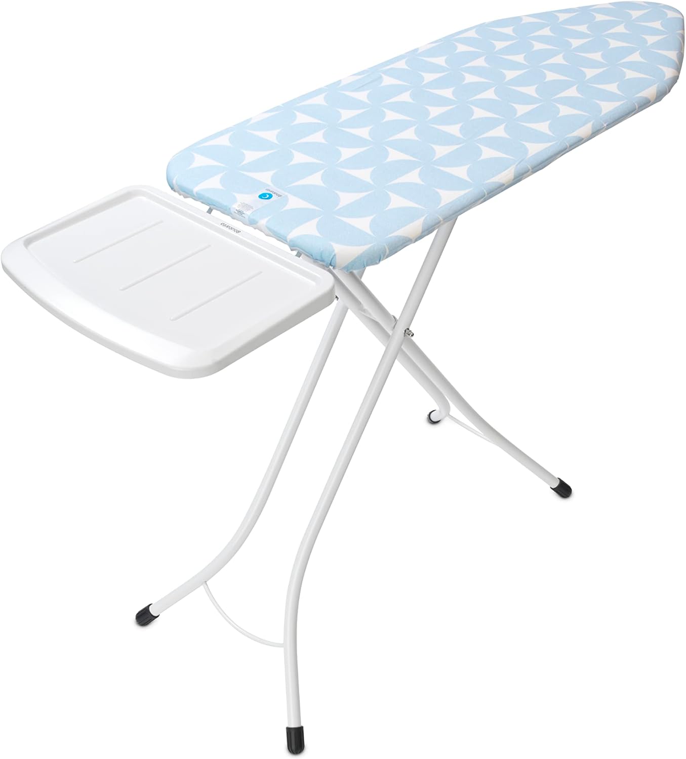Brabantia Size C Ironing Board (49x18 in) 7 Height Options, Solid Steam Unit Holder (Fresh Breeze) Non-Slip Feet, Anti-Collapse Child Locks