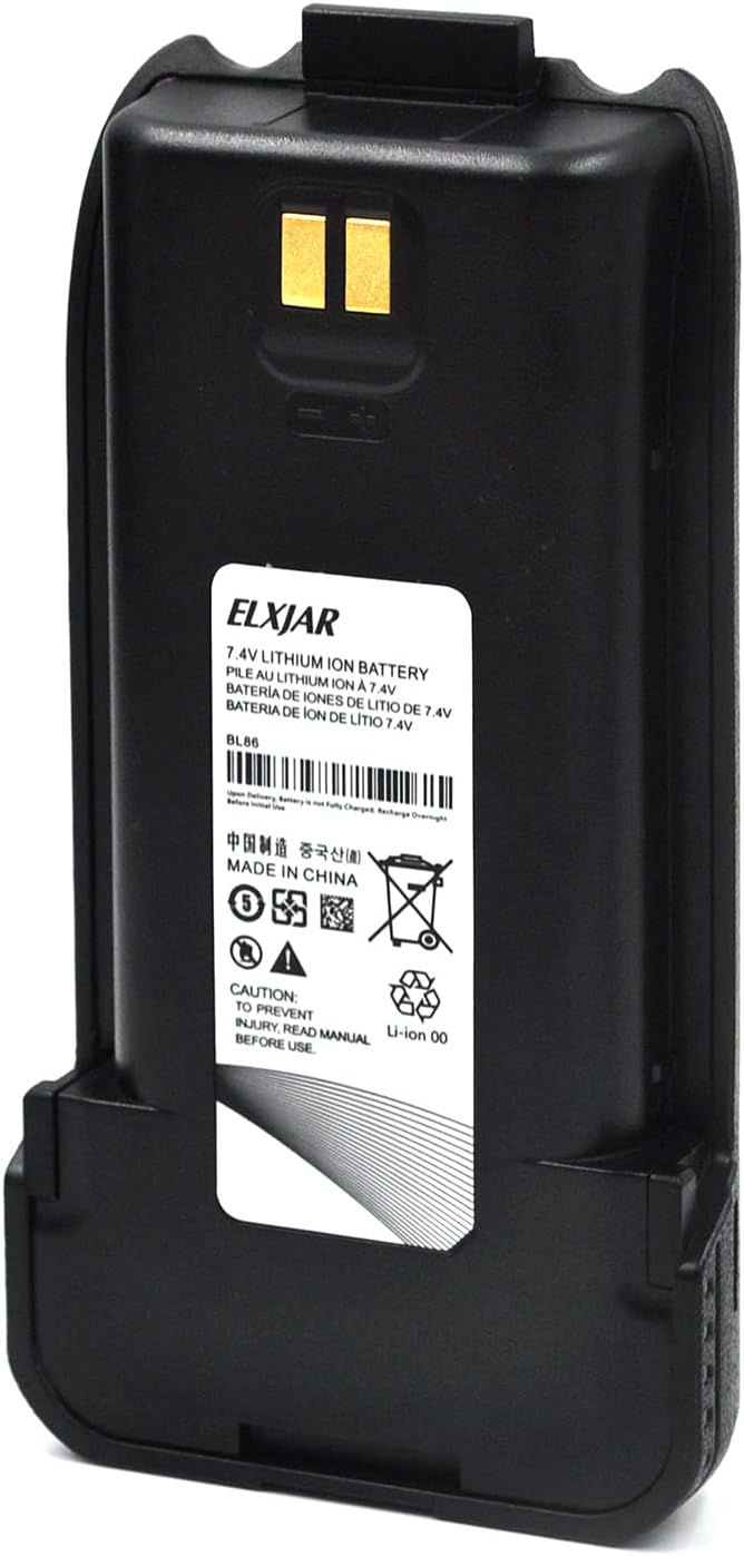 (2-Pack) 7.4V 2600mAh BL86 Li-ion Battery Replacement for RT86 Two Way Radio Rechargeable Battery Pack