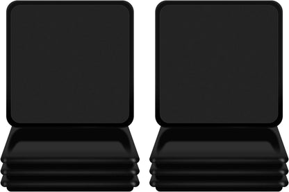 Ezprotekt 8 Pack Reusable Large Furniture Movers Sliders for Carpet, 5" Square Furniture Moving Pads, Carpet Sliders for Heavy Duty Sofa Bed Couch Fridge, Move Items Easily and Quickly (Black)