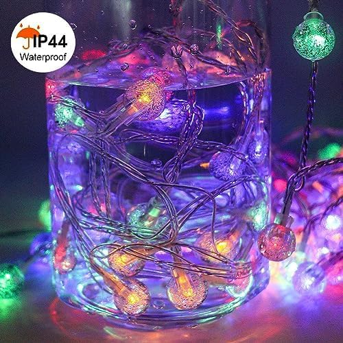 Multicolor Crystal Globe String Lights Plug in 116 Ft. 200 LED 8 Modes with Remote,Waterproof Fairy String Lights for Indoor Outdoor Bedroom Party Wedding Garden Christmas Tree Decor