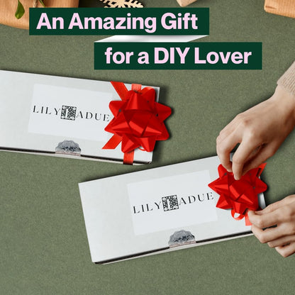 LILY LADUE Candle Refill Kit - 2Lb/32Oz Pearled Candles Sand and Wicks (48) and Hammered Gold Holder, Reusable Unique Sand Candles with Wicks for Candle Making, Bulk Unscented Pearl Wax Beads