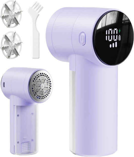 Electric Lint Remover and Fabric Shaver, Rechargeable Clothes Shaver for Sweater Furniture Couch, 3-Speed Pill Remover Defuzzer to Remove Fuzz Pilling from Blanket Jacket