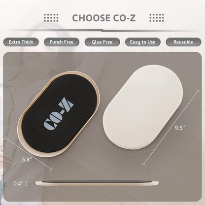 CO-Z Large Furniture Sliders - 4 Pack, 6" x 9 1/2" Oval Reusable Furniture Sliders for Carpet, Heavy-Duty Furniture Gliders Movers for Hardwood Floors, Plastic Moving Pads for Heavy Furniture