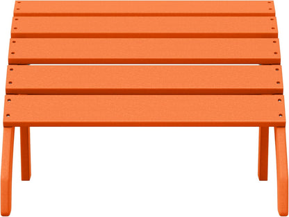 WestinTrends Dylan Outdoor Patio HDPE Adirondack Ottoman Footrest, Orange