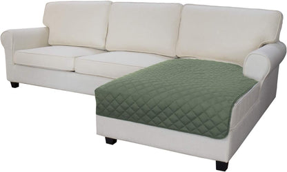 Easy-Going Sectional Couch Covers for Dogs L Shape Sofa Cover Reversible Sofa Slipcover Chaise Lounge Cover Furniture Protector Cover for Pets Dog Cat (42 x 52 inches, Greyish Green/Greyish Green)