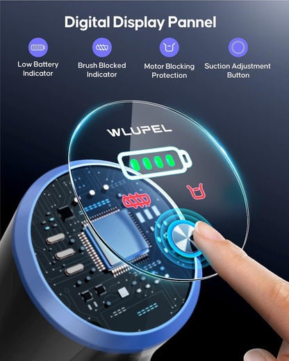 Cordless Vacuum Cleaner, 30Kpa/400W/45Mins Stick Cordless Vacuum Cleaner Rechargeable, 80000RMP Lightweight Handheld Vacuum for Home with LED Display Screen, for Hardwoods/Floors/Carpets/Pet Hair