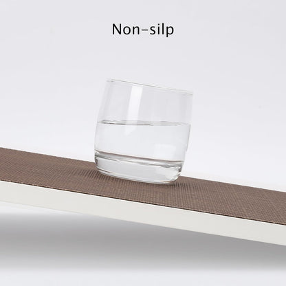 Myir JUN Placemats Set of 6, Vinyl Woven Placemats Place Mats Indoor Washable Table Mats Non-Slip Place mats for Dining Table (Coffee, Set of 6)