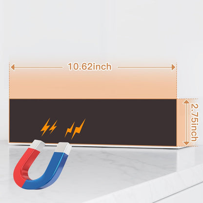 Magnetic Spice Rack for Refrigerator, Kitchen Organizer and Storage Shelf, White (4 Pack)…