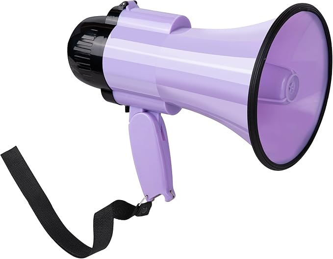 30 Watt Power Portable Megaphone Bullhorn Speaker Voice, Siren/Alarm and 240S Recording with Volume Control and Strap
