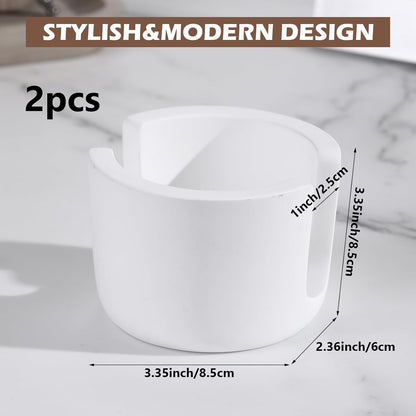 Geelin 2 Pack Diatomite Stone Sponge Holder for Kitchen Sink Absorbent Sponge Drying Rack Dish Organizer Kitchen Accessories Sink Tray(White)