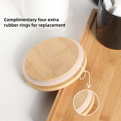 Sweejar Ceramic Canisters Set, Food Storage Jars with Airtight Seal Bamboo Lid, Stackable Containers for Kitchen Counter, Ground Coffee, Flour, Sugar, Cookie, Dog Treats, Candy, Pack of 4 (Jade)