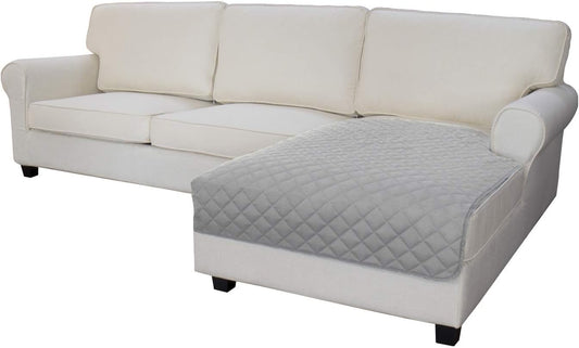 Easy-Going Sectional Couch Covers for Dogs L Shape Sofa Cover Reversible Sofa Slipcover Chaise Lounge Cover Furniture Protector Cover for Pets Dog Cat (42 x 52 inches, Light Gray/Light Gray)