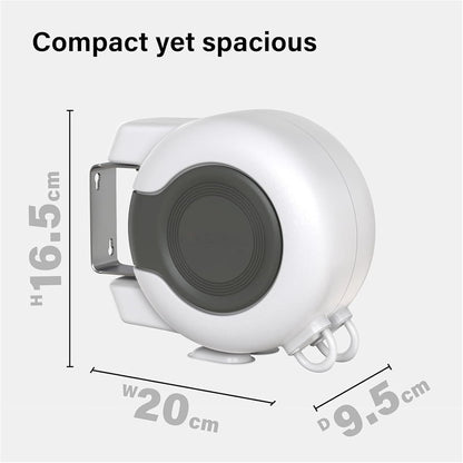 Retractable Double Clothesline – 49 ft x 2 Heavy Duty Clothes Line for Indoor & Outdoor Use, Dual Laundry Line with Easy Installation (White)