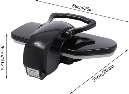 Intelligent Steam Press with 5 Fabric Setting Professional Steamer 1600W for Home/Business 36inch Non-stick Large Pressing Surface Auto Shutoff & Temp Settings Digital Touch Screen (Black)