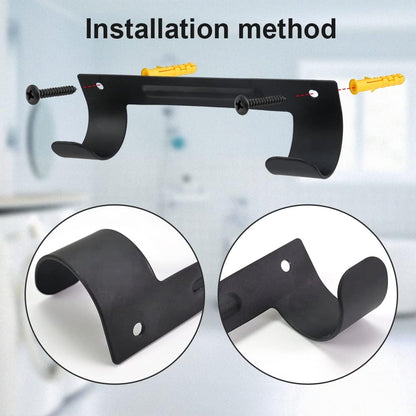 Ironing Board Hanger Wall Mount Ironing Board Holder Organizer Wall Rack for Laundry Rooms Storage Rack Hanging Shelf Hanger (Black-2 PCS)