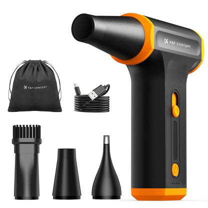 K&F Concept Compressed Air Duster, 3 Gear Adjustable 110000RPM Electric Air Duster, Adjustable&Portable Air Blower for Deep Computer Clean, Keyboard, Car Dry, Home - Replace Compressed Air Cans