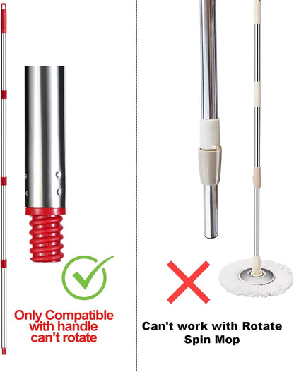 Spin Mop Replacement Handle - 4 Section Mop or Broom Handle/Stick Compatible with O Cedar Spin Mop Refills and Brooms, 30" to 59", American Threaded Joint End (Mop Head Not Included)