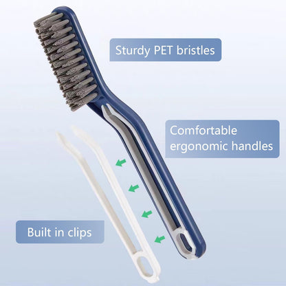 Crevice Cleaning Brush,Spring Cleaning 0rganization Multifunctional Grout Cleaning Supplies, Cleaning Tools for Household, Kitchen, Bathroom, Window, Vehicle, Faucets, Toilet (Blue)