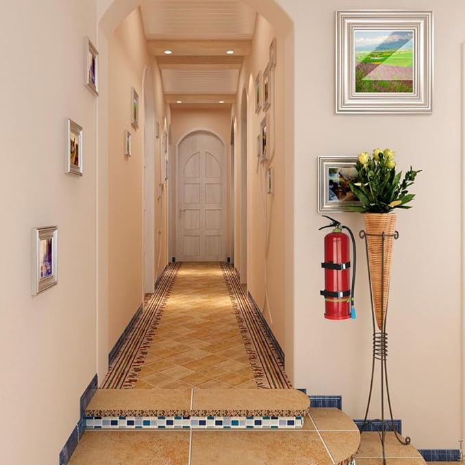 Fire Extinguisher Metal Bracket, Heavy Duty,Compatible with 5-Pound Fire Extinguishers (5LB 2PCS)