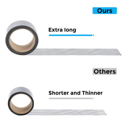 Grey Window Screen Repair Tape, 2IN X 30FT (360IN) Screen Repair Kit for Windows or Doors, Strong Adhesive Patch Kit Fiberglass Mesh Tape