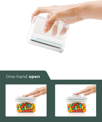 Mini Snack Containers - 0.3 Qt Pop Food Storage Containers, BPA Free Small Food Containers with Lids, Food-Grade Air Tight Containers Candy Jars 320ml