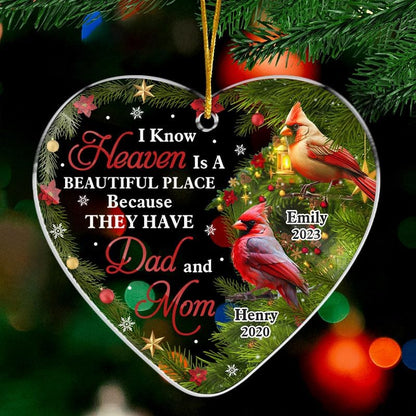 Pawfect House Heaven is A Beautiful Place, Memorial Christmas Ornaments for Loss of Loved One, Sympathy Gifts for Loss of Mom, Dad, Memorial Gifts for Loss of Mother, Father, Bereavement Gift