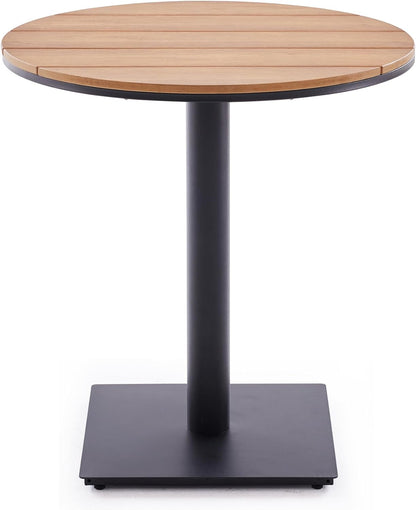 Soohow Patio Furniture Table, Outdoor Dining Set of Patio Table, Plastic Wooden Top Outdoor Furniture Table for Lawn, Deck, Backyard, Poolside