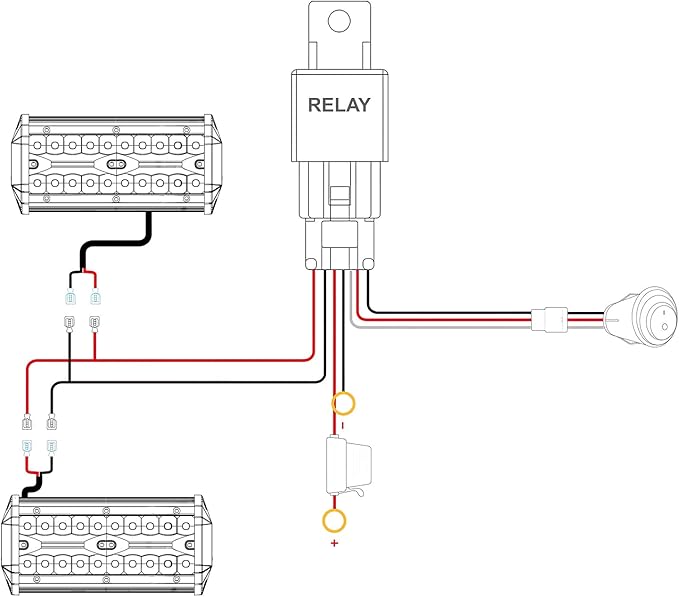 Nilight LED Light Bar 2PCS 6.5 Inch Triple Row Spot Flood Combo Lights w/Wiring Kit for Fog Driving Work Lighting on Off-Road Truck SUV ATV UTV
