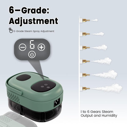 2500W Handheld Steam Cleaner,Portable Car Steamer For Auto Detailing,High-Temperature and Pressure Steam Cleaner For Home, Steam Cleaning Machine for Furniture,Kitchen,Grout,Floor,Tile (7-Green)