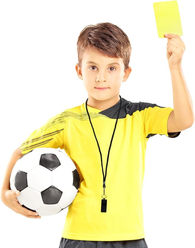 2pcs Black Sports Whistles with Lanyard Loud Crisp Sound Emergency Survival Whistle for Coaches Referees Officials Portable Lightweight Safety Signal