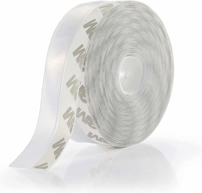 Weather Stripping Door Seal Strip,Door Strip Bottom for Doors Silicone Sealing Sticker Adhesive for Doors and Windows Gaps of Anti-Collision Silicone 5M/16FT (25MM, Transparent)