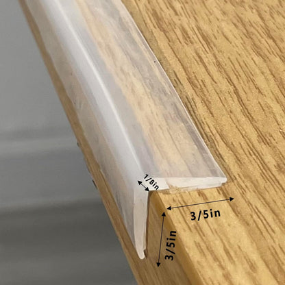 Edge Protector 100% Silicone, Baby Proofing Clear Table Corners Guards, Pre-Taped Adhesive Soft for Kids Proof Safety, Wall Furniture Bumper