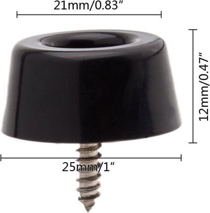 20pcs Round Furniture Pads,ULIFESTAR Furniture Feet Glides Sliders Carpet Saver Hardwood Floor Protectors Surface Protection for Chair Leg Caps Non Slip Furniture Grippers (Black)