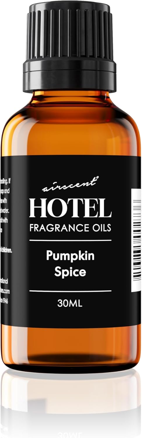 AirScent Pumpkin Spice Diffuser Oil - Pumpkin Spice Essential Oil Blend for Ultrasonic and Waterless Diffusers and Crafting - 30 mL, 1 fl oz Glass Dropper Bottle - Fall Scents