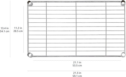 Amazon Basics 5-Shelf Adjustable, Storage Shelving Unit, (200 Pound Loading Capacity per Shelf), Steel Organizer Wire Rack, 23.2 x 13.4 x 60 inches (LxWxH), Chrome