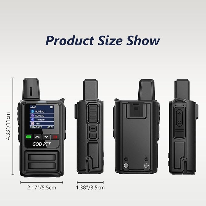 Global Rapid Walkie Talkies【Lifetime Free】, Unlimited Range 4G LTE PoC (Push-to-Talk Over Cellular) Radios, Nationwide PTT Two Way Radios, Long Distance for Family, Logistics, Company with SIM Card