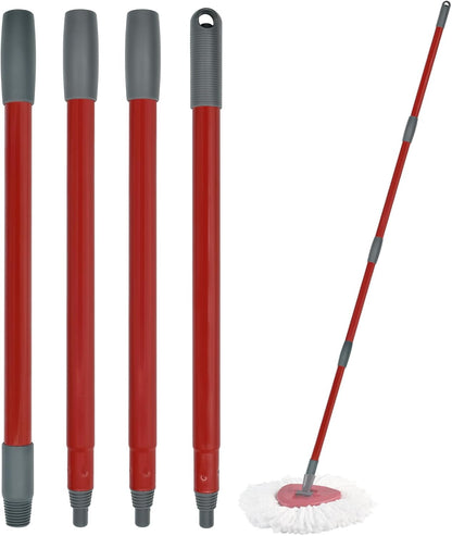 Mop Handle for Ocedar, Mop Handle for O Cedar, Spin Mop Replacement Handle for O Cedar, 4 Section 30" to 58" Mop Handles for Ocedar Spin Mop & H2pro Flat Mop, Mop Stick Mop Pole Handle for Ocedar Mop