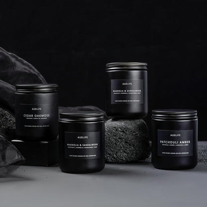 Scented Candles Set | Gifts for Men - 4 Pack Men Candle Set, Masculine Candle, Soy Candles for Home Scented, Gift for Dad Fathers Day -Scent of Cedar Oakmoss/Pine&Clove/Patchouli/Sandalwood