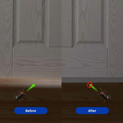 Door Draft Stopper, Strong Adhesive Door Sweep for Exterior and Interior Doors, 39” Length Cuttable Under Door Seal. (White, 1 Pack)