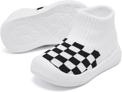 Eashi Baby Boy Girl Non-Skid Indoor Infant Walking Shoes Breathable Warm Elastic Sock Shoes with Memory Sole Protect Toes Outdoor Sneakers