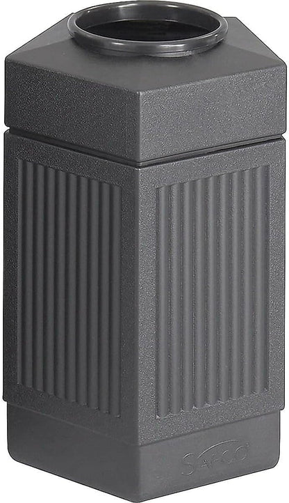 Safco Canmeleon Trash Can, 30 Gallons, Indoor and Outdoor Use, Durable & Weather-Resistant Commercial Garbage Can, Black