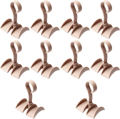 Rotating Belt Hanger 360°Rotatable Organizer 4 Hangers for Drying Towels Bras Clothes Gloves Plastic Laundry Sock Drying Hanger Pink 10Pcs