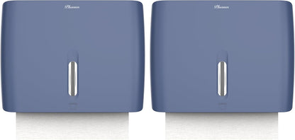 Commercial Paper Towel Dispenser Wall Mount Blue Pack of 2 Fits Multifold Paper Towels for Bathroom Kitchen Home Use