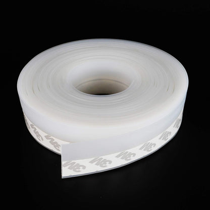 Door Weather Stripping Doors Seal Strip, 26 FT Silicone Sealing Tape for Door Draft Stopper Adhesive for Doors, Windows and Shower Glass Gaps (Transparent, 35mm)