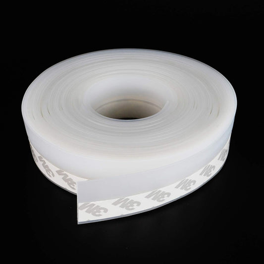 Door Weather Stripping Doors Seal Strip, 26 FT Silicone Sealing Tape for Door Draft Stopper Adhesive for Doors, Windows and Shower Glass Gaps(Transparent, 25mm)