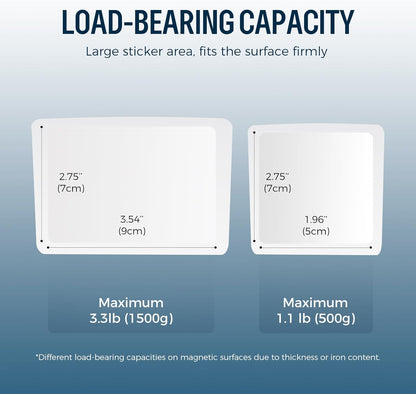 loukin Magnetic & Adhesive Dry Erase Marker Holder with Diver, 1 Small + 1 Mini, Magnetic Storage Organizer for Whiteboard or Refrigerators (White)