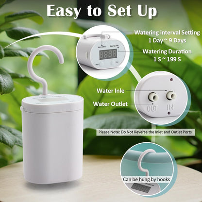 Hanging Planters 10 Inch, 4 Pcs Flower Pots Automatic Watering System Set, Self Watering Hanging Basket with Drainage Hole for Indoor Outdoor Plants, Decor, Blue