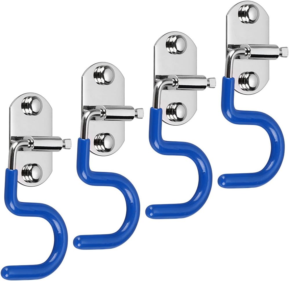 Sumnacon Mop Broom Holder Organizer, 4 Pcs S-Type Wall Mounted Cleaning Tools Organizer, Space Saver Brooms Mops Rakes Holder, Stainless Steel Heavy Duty Broom Mop Handle Holder for Kitchen Garage