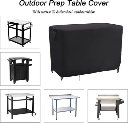 Kingling Outdoor Table Cover 42 Inch, Waterproof Prep Table Covers Bar Table Protection Cover for Patio Table/Furniture - 42''L x 22''W x 35''H